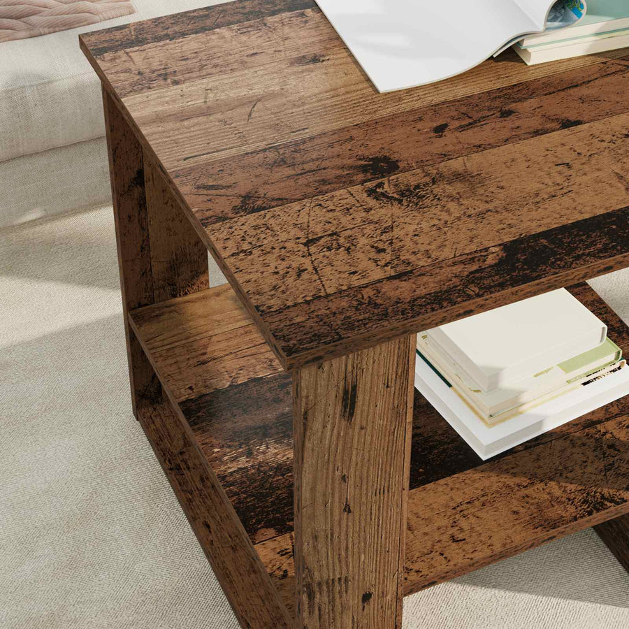 Salontafel Oudhout 51 x 50 x 50 cm Bewerkt hout
