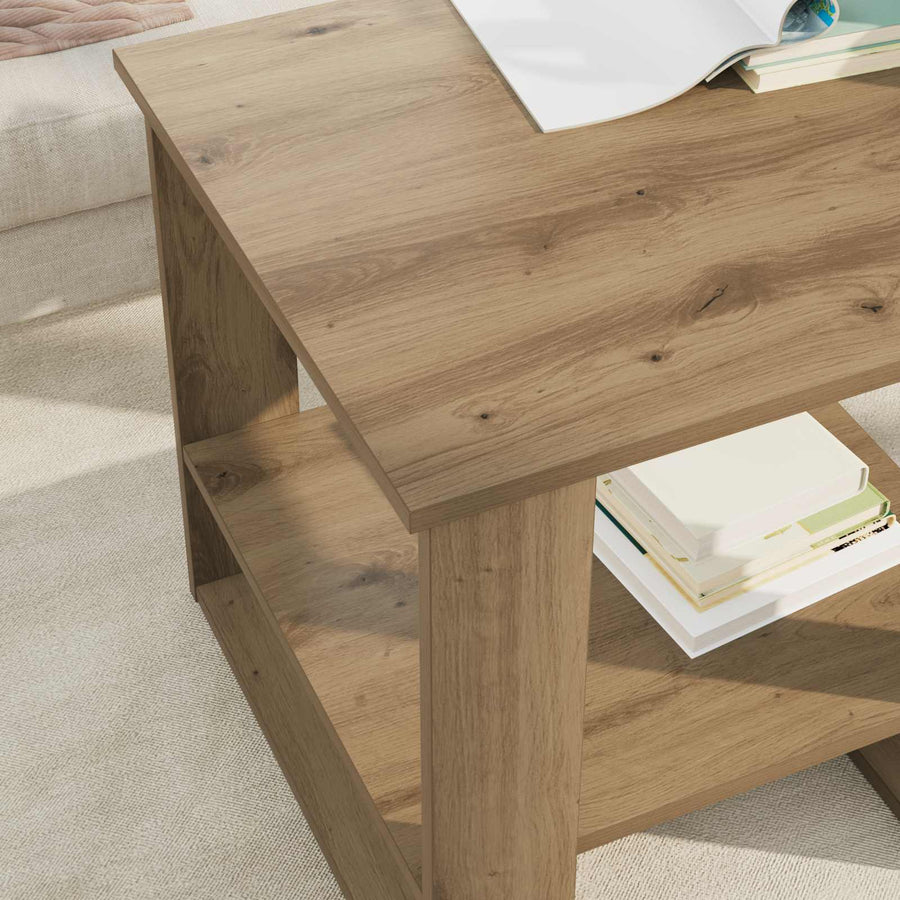 Salontafel Artisan Eiken 51 x 50 x 50 cm Bewerkt hout