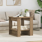 Salontafel bewerkt hout 51x50x50 cm