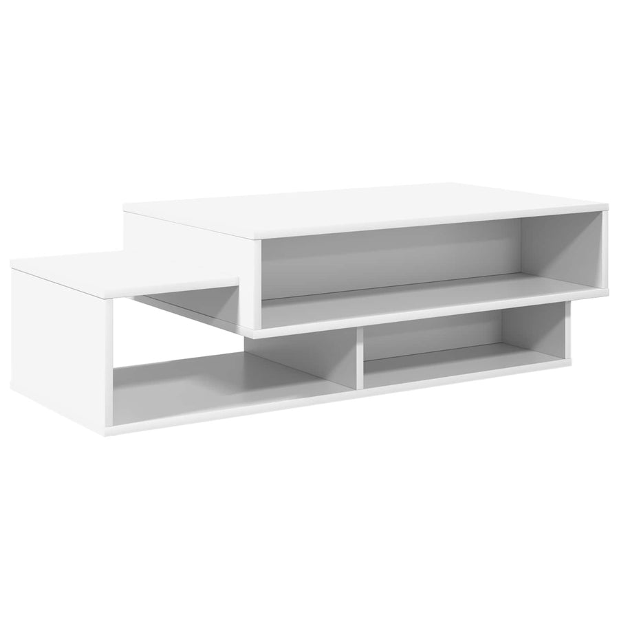 Salontafel Wit 105 x 50 x 32,5 cm Bewerkt hout