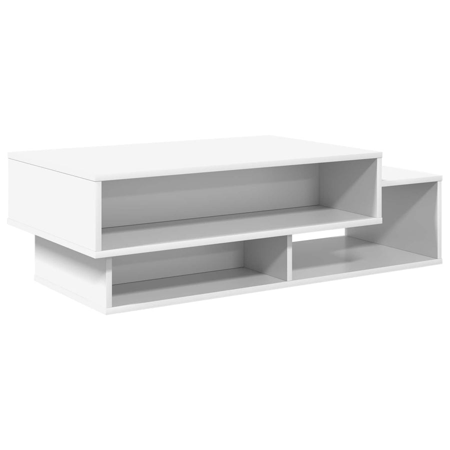 Salontafel Wit 105 x 50 x 32,5 cm Bewerkt hout