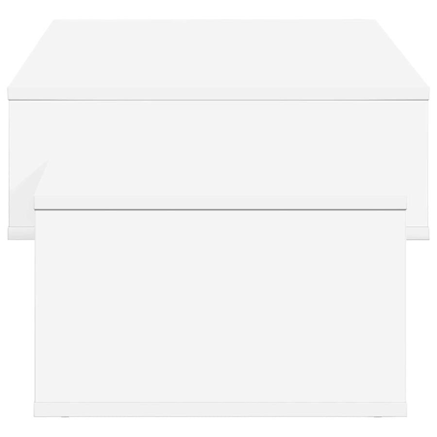 Salontafel Wit 105 x 50 x 32,5 cm Bewerkt hout