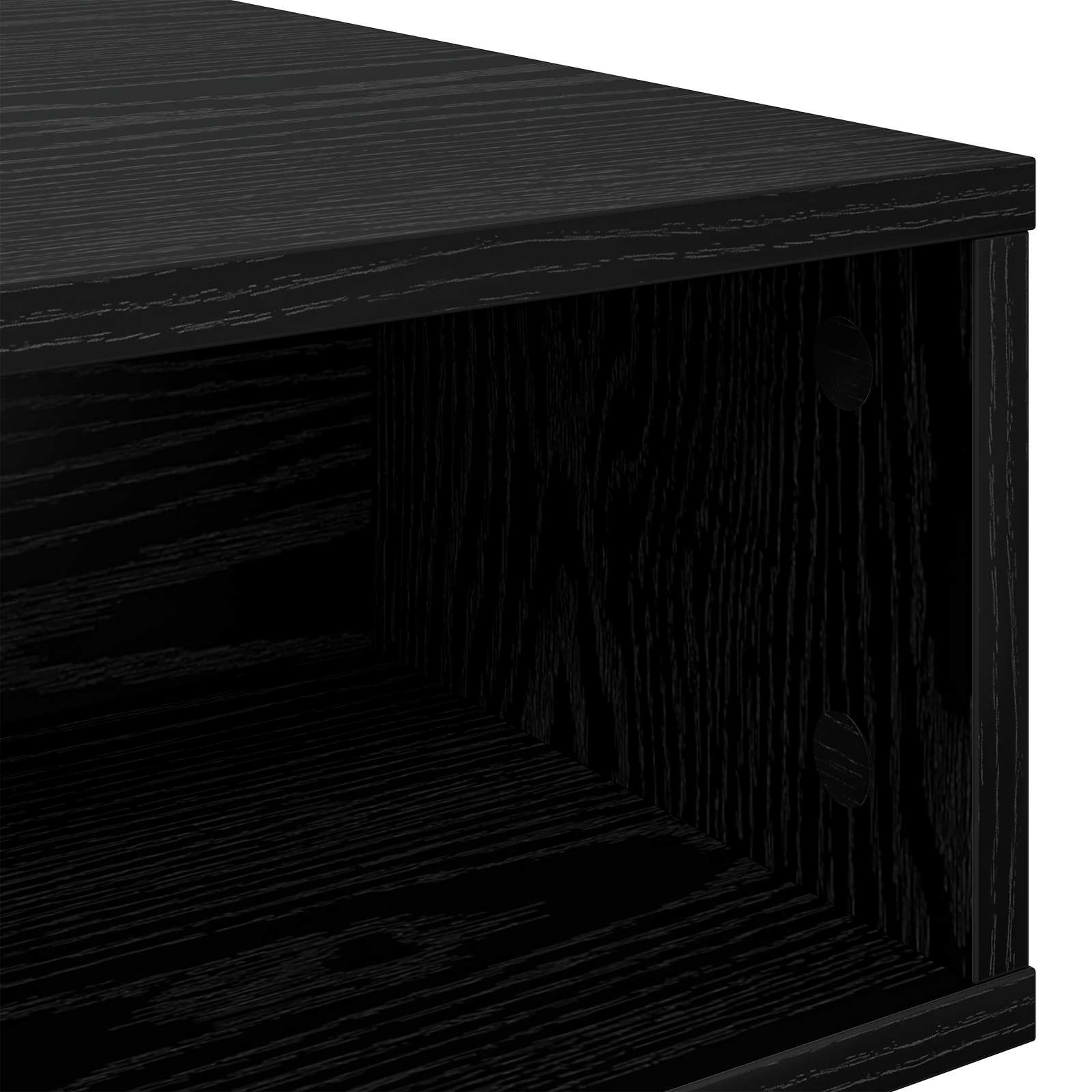 Salontafel Zwart Eiken 105 x 50 x 32,5 cm Bewerkt hout