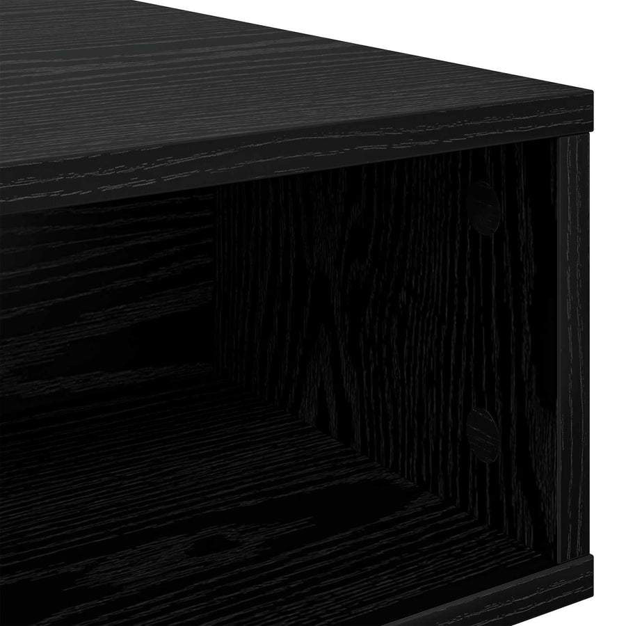 Salontafel Zwart Eiken 105 x 50 x 32,5 cm Bewerkt hout