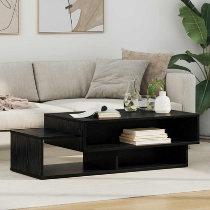 Salontafel Zwart Eiken 105 x 50 x 32,5 cm Bewerkt hout