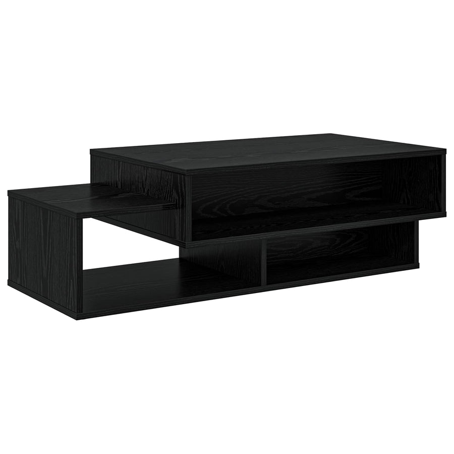 Salontafel Zwart Eiken 105 x 50 x 32,5 cm Bewerkt hout