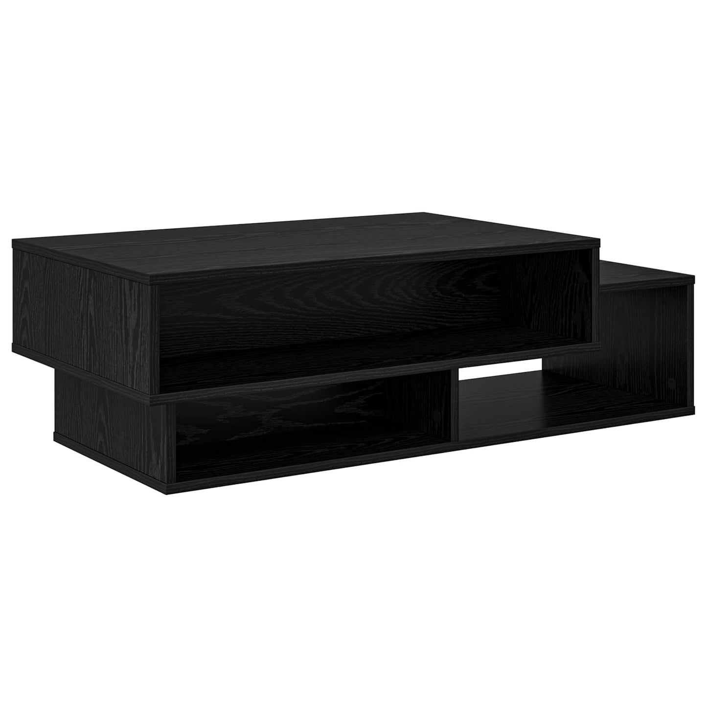 Salontafel Zwart Eiken 105 x 50 x 32,5 cm Bewerkt hout