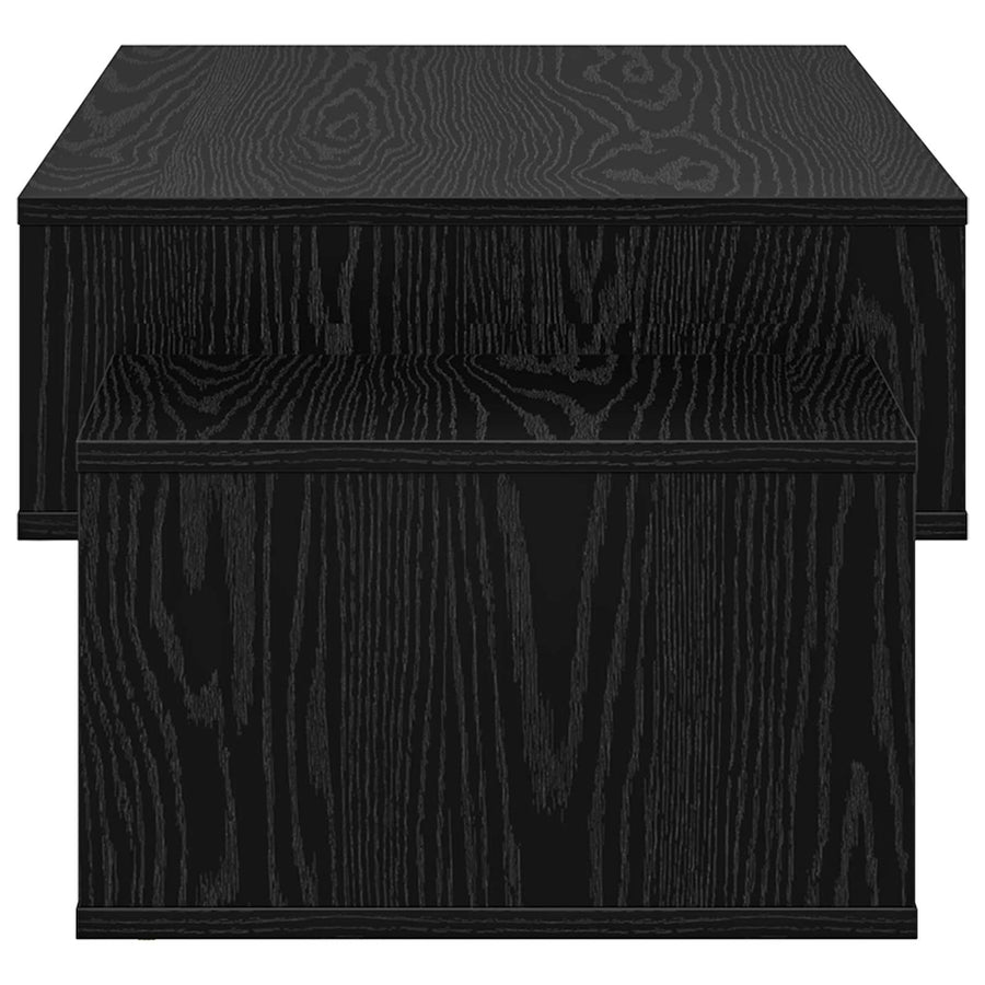 Salontafel Zwart Eiken 105 x 50 x 32,5 cm Bewerkt hout