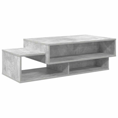 Salontafel Beton Grijs 105 x 50 x 32,5 cm Bewerkt hout
