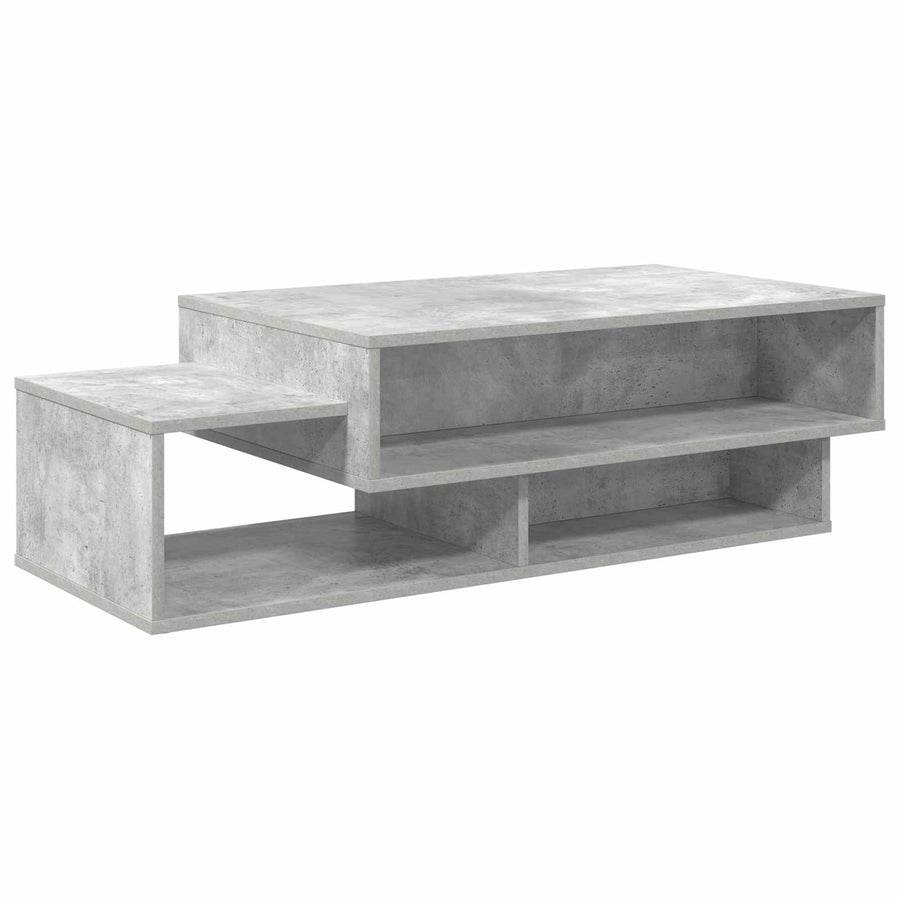 Salontafel Beton Grijs 105 x 50 x 32,5 cm Bewerkt hout