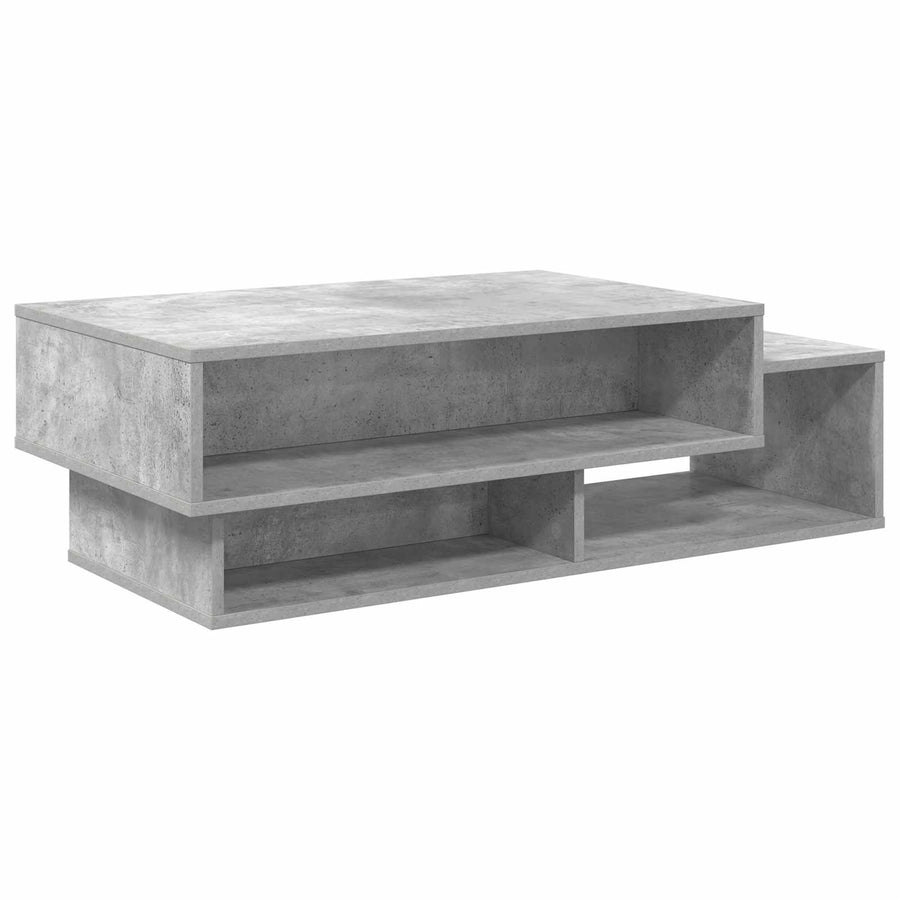 Salontafel Beton Grijs 105 x 50 x 32,5 cm Bewerkt hout