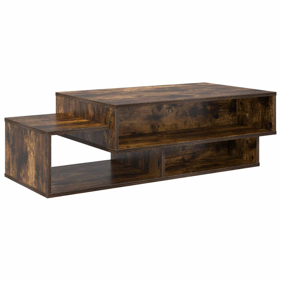 Salontafel Gerookt eiken 105 x 50 x 32,5 cm Bewerkt hout