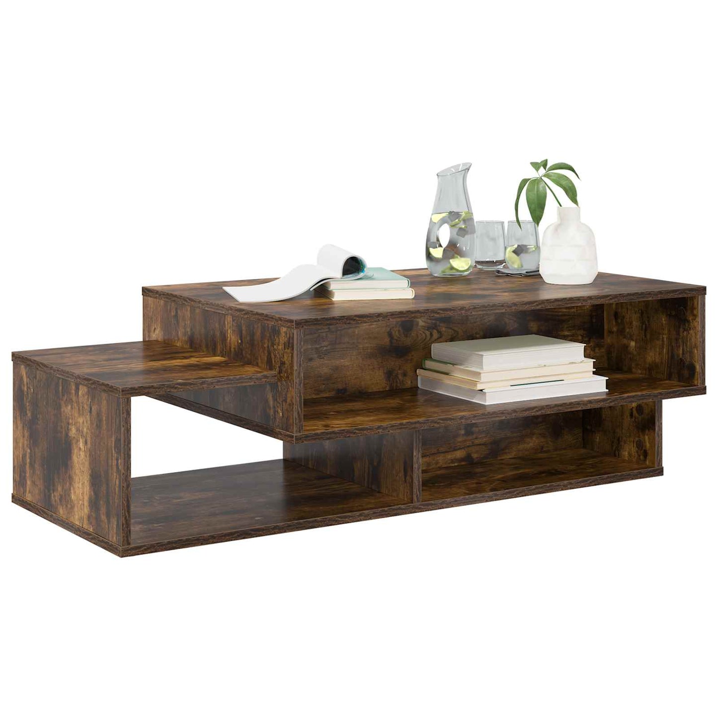 Salontafel Gerookt eiken 105 x 50 x 32,5 cm Bewerkt hout