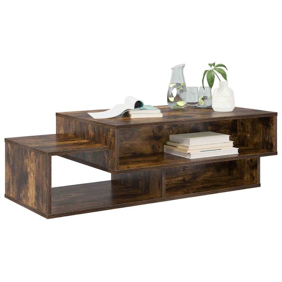 Salontafel Gerookt eiken 105 x 50 x 32,5 cm Bewerkt hout