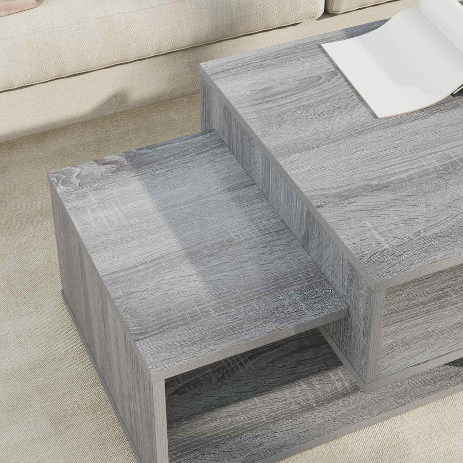 Salontafel Grijs Sonoma 105 x 50 x 32,5 cm Bewerkt hout
