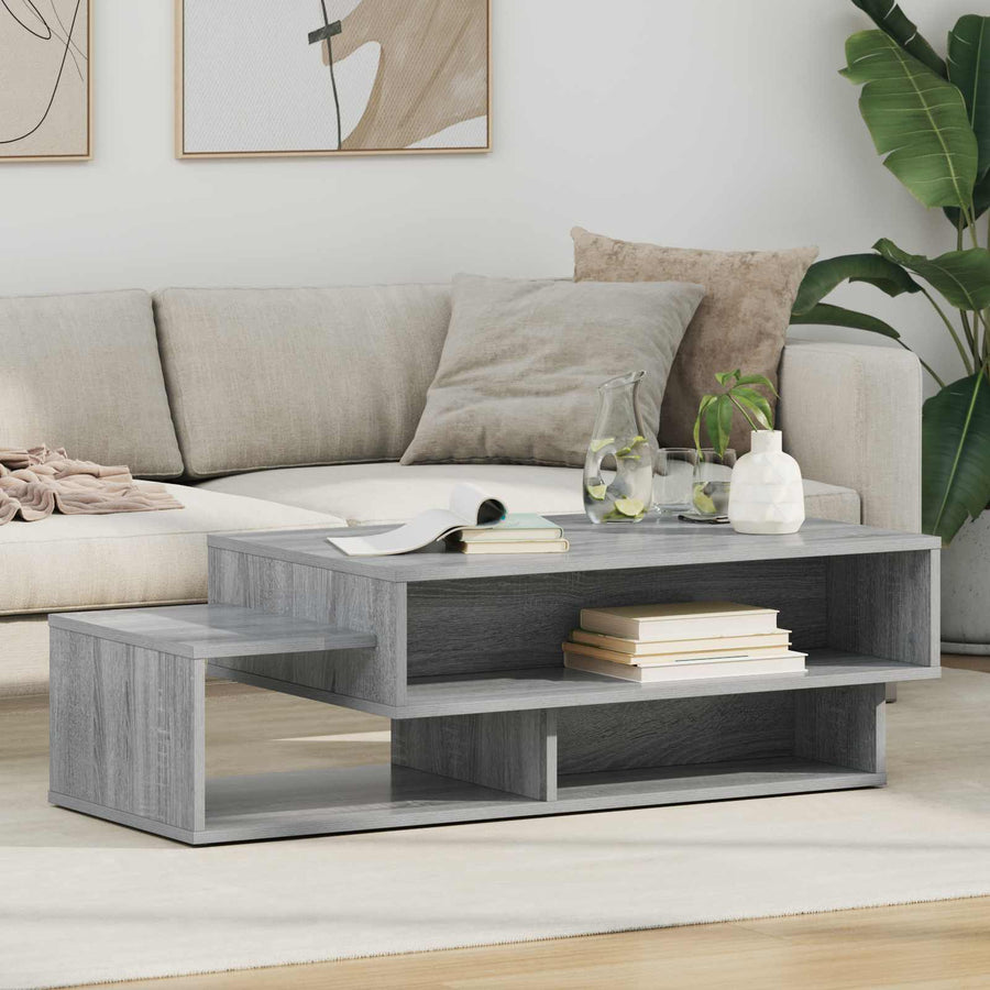 Salontafel Grijs Sonoma 105 x 50 x 32,5 cm Bewerkt hout