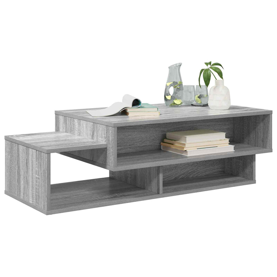 Salontafel Grijs Sonoma 105 x 50 x 32,5 cm Bewerkt hout