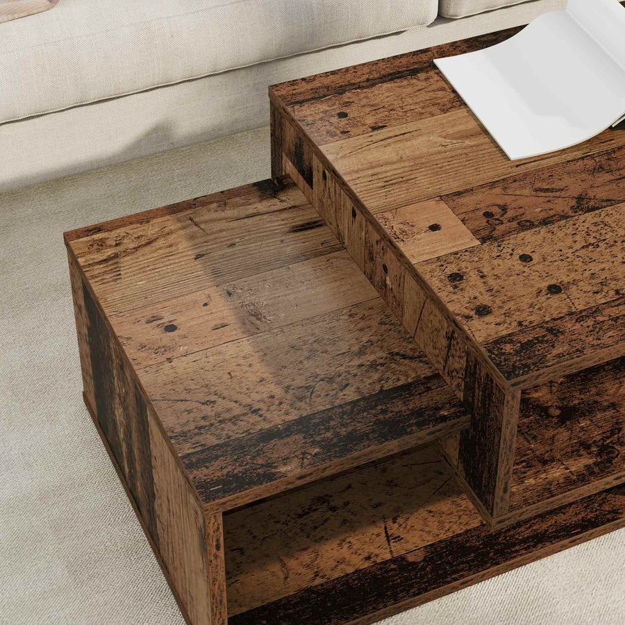 Salontafel Oudhout 105 x 50 x 32,5 cm Bewerkt hout