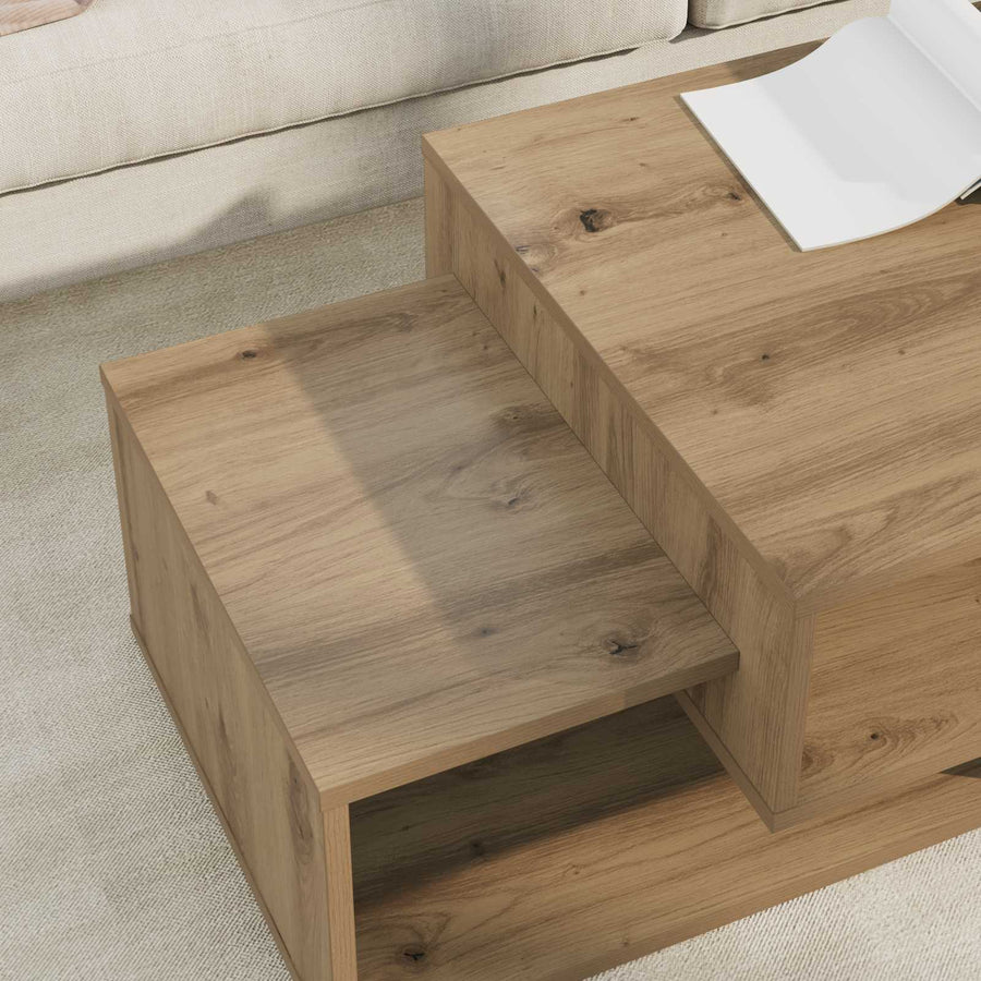 Salontafel Artisan Eiken 105 x 50 x 32,5 cm Bewerkt hout