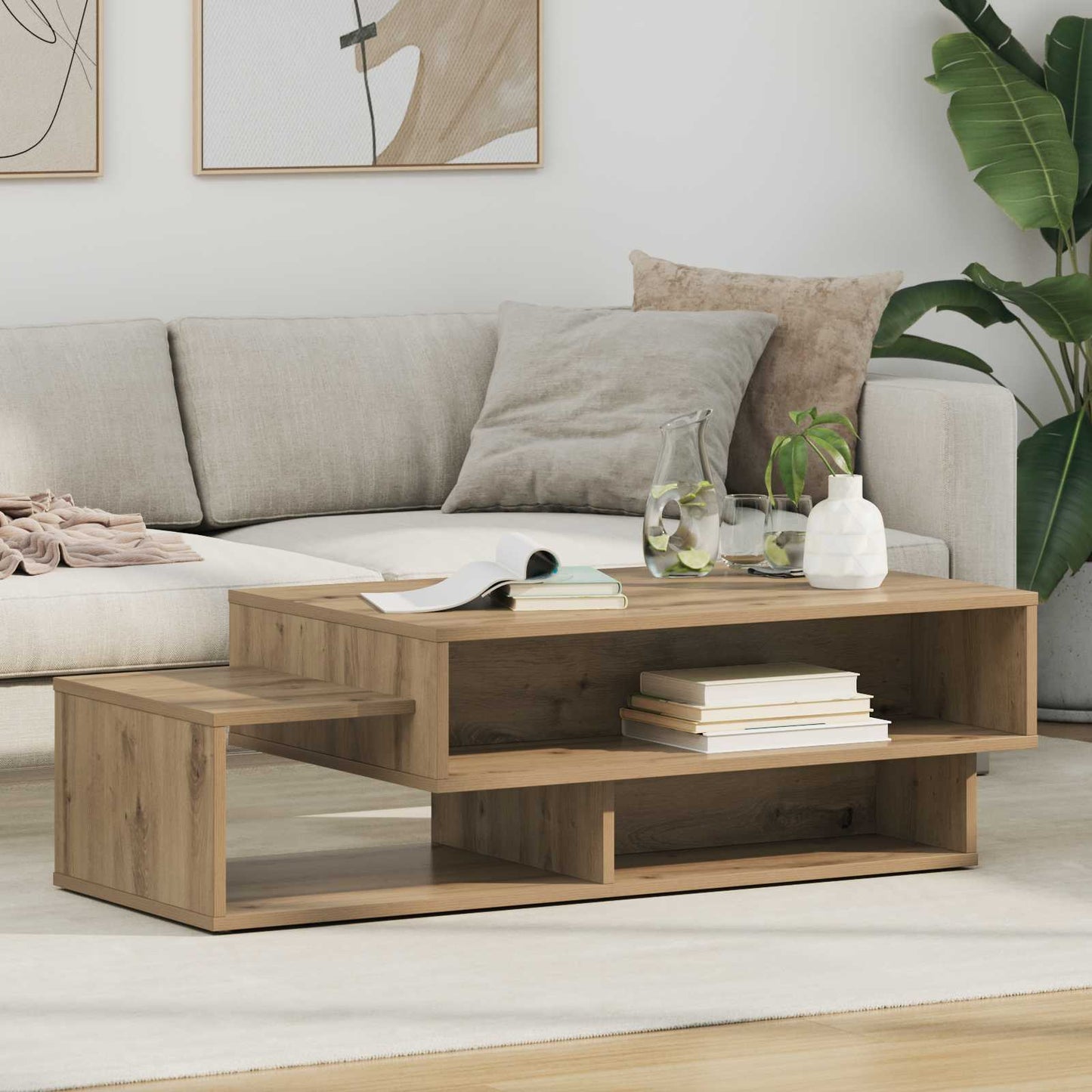 Salontafel Artisan Eiken 105 x 50 x 32,5 cm Bewerkt hout