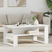 Salontafel 90x50x40 cm wit bewerkt hout