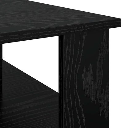 Salontafel Zwart Eiken 90 x 50 x 40 cm Bewerkt hout