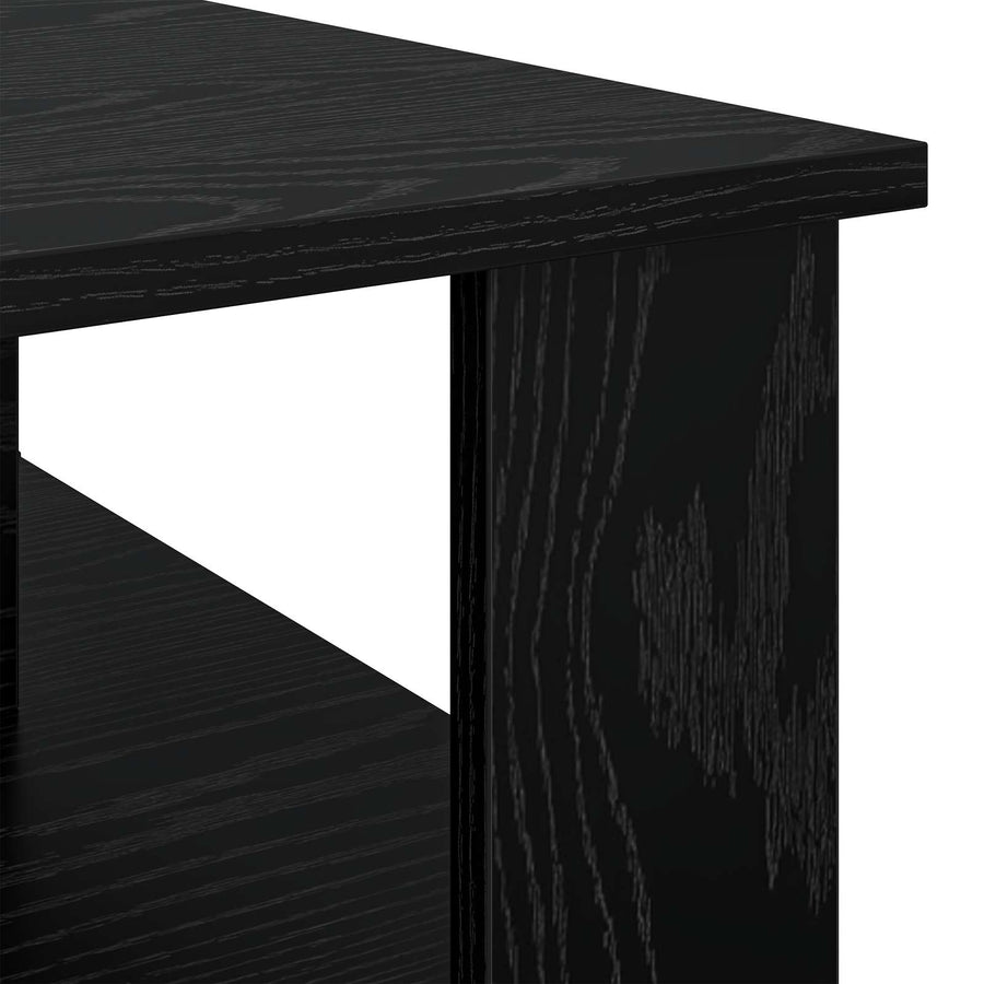 Salontafel Zwart Eiken 90 x 50 x 40 cm Bewerkt hout