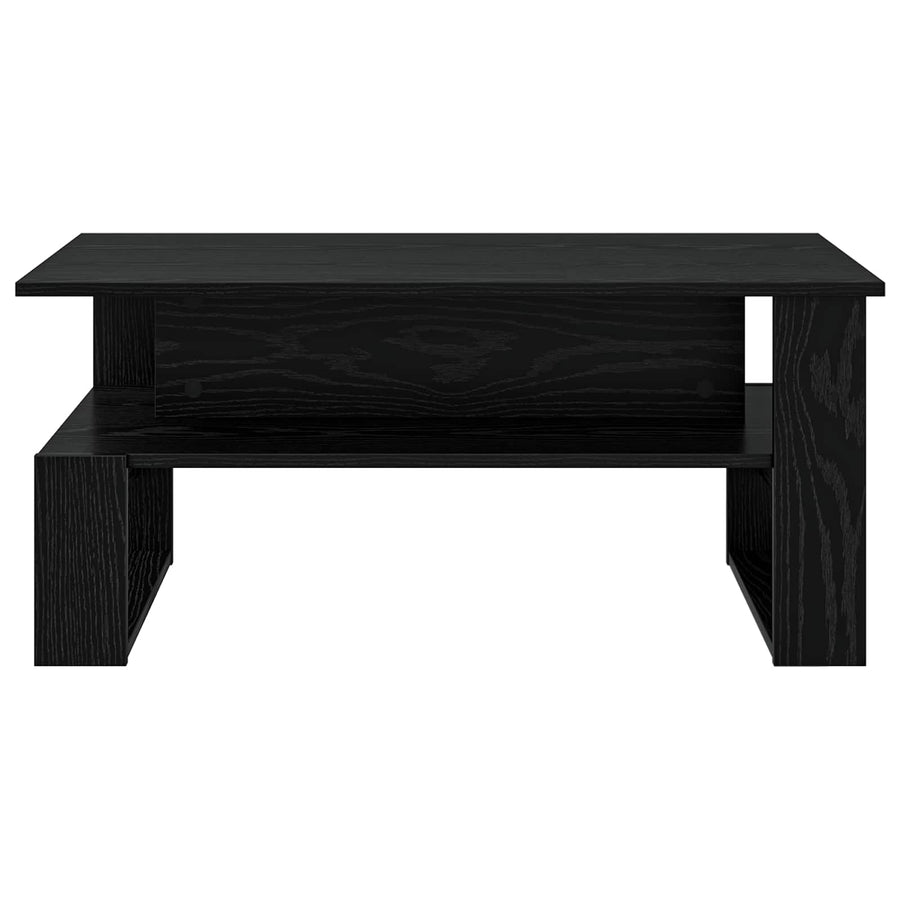 Salontafel Zwart Eiken 90 x 50 x 40 cm Bewerkt hout