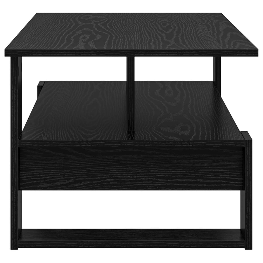 Salontafel Zwart Eiken 90 x 50 x 40 cm Bewerkt hout