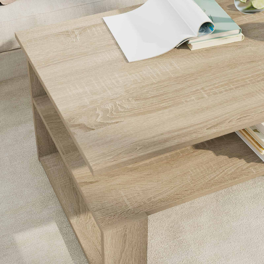 Salontafel Sonoma Eiken 90 x 50 x 40 cm Bewerkt hout