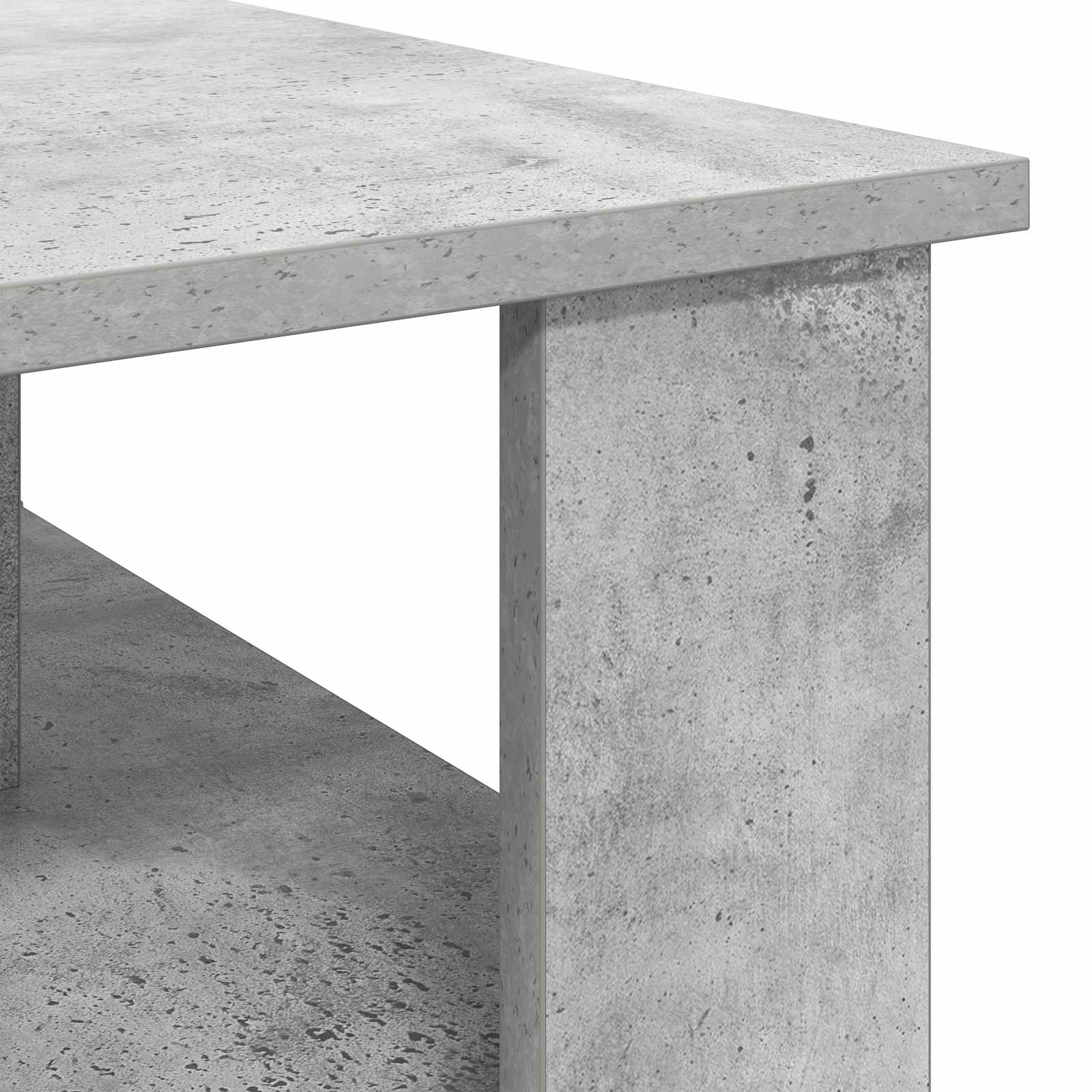 Salontafel Beton Grijs 90 x 50 x 40 cm Bewerkt hout