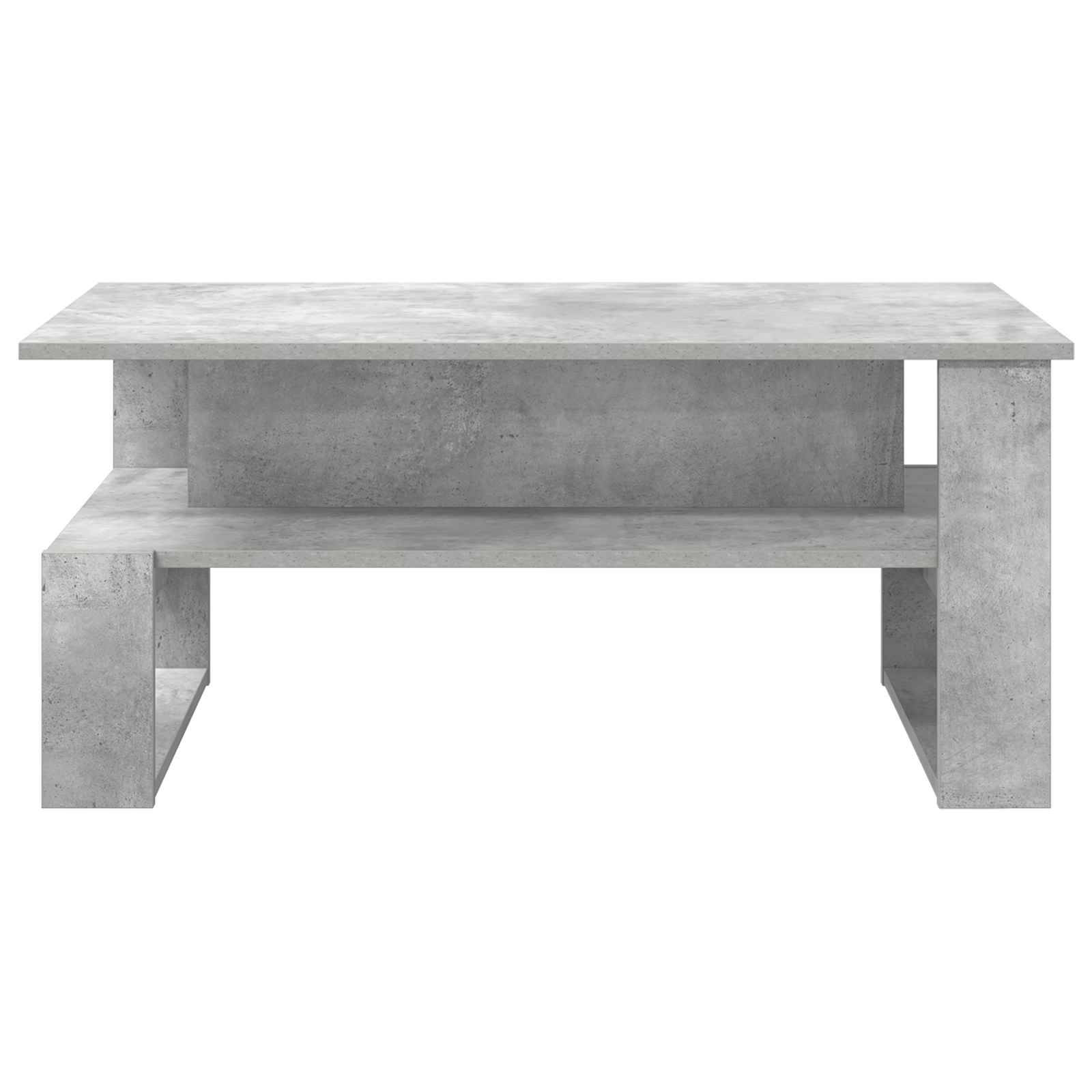 Salontafel Beton Grijs 90 x 50 x 40 cm Bewerkt hout