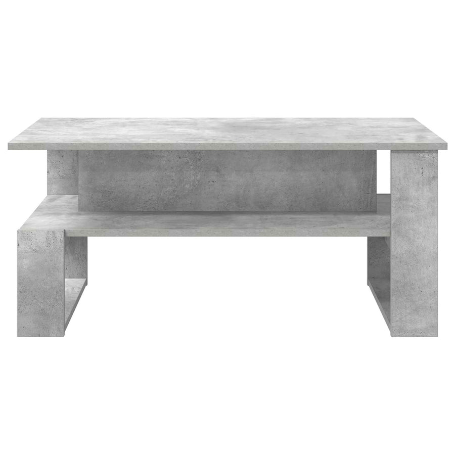 Salontafel Beton Grijs 90 x 50 x 40 cm Bewerkt hout