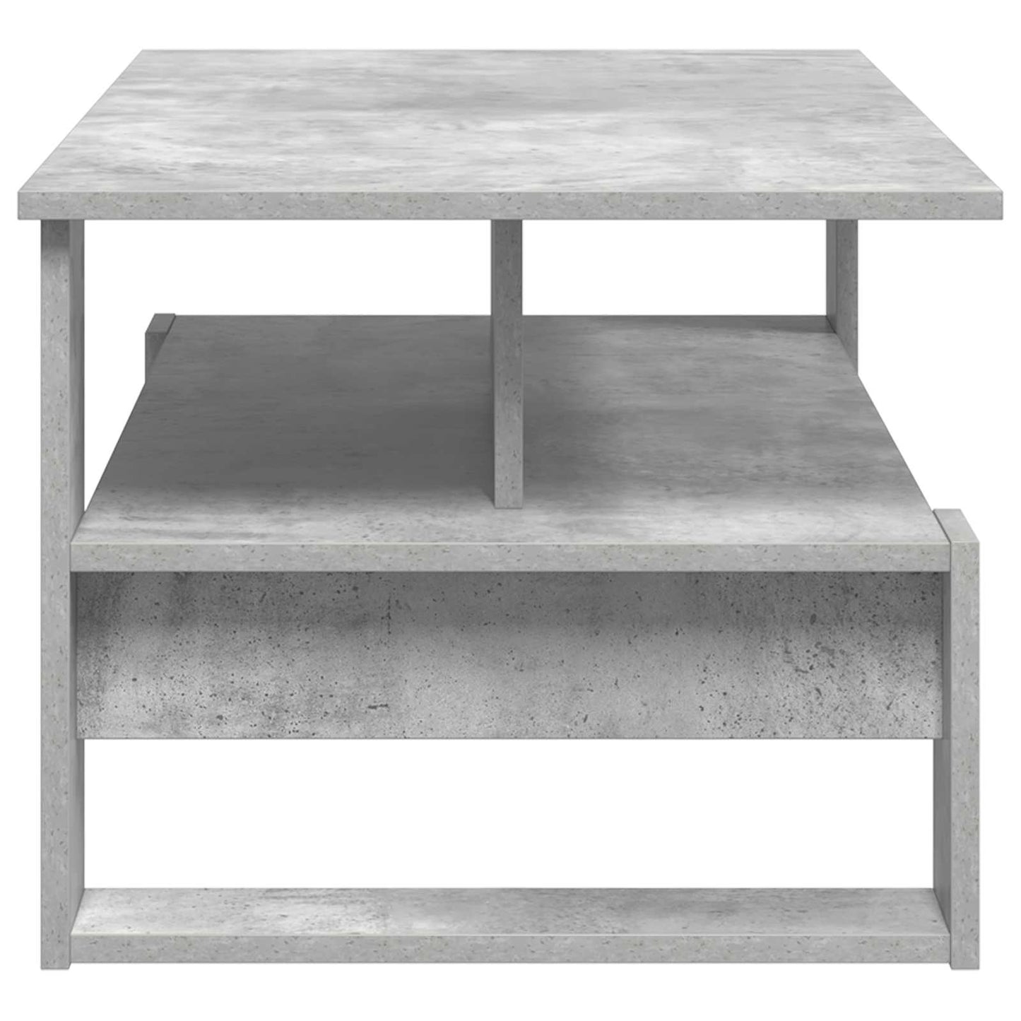 Salontafel Beton Grijs 90 x 50 x 40 cm Bewerkt hout