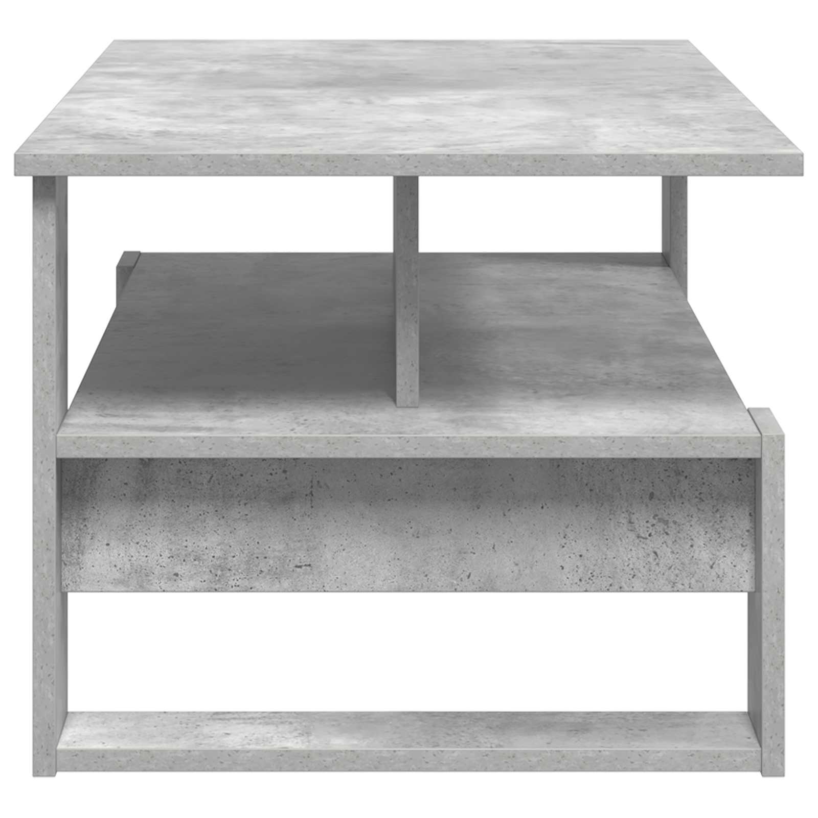 Salontafel Beton Grijs 90 x 50 x 40 cm Bewerkt hout
