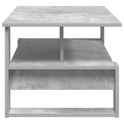 Salontafel Beton Grijs 90 x 50 x 40 cm Bewerkt hout