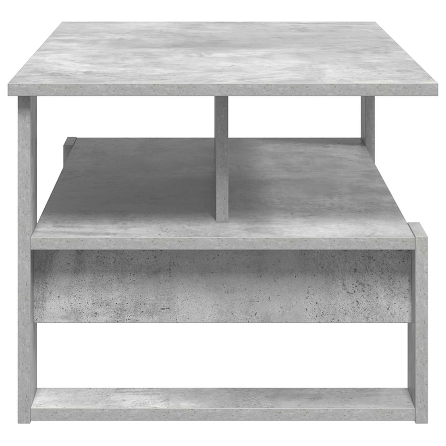Salontafel Beton Grijs 90 x 50 x 40 cm Bewerkt hout
