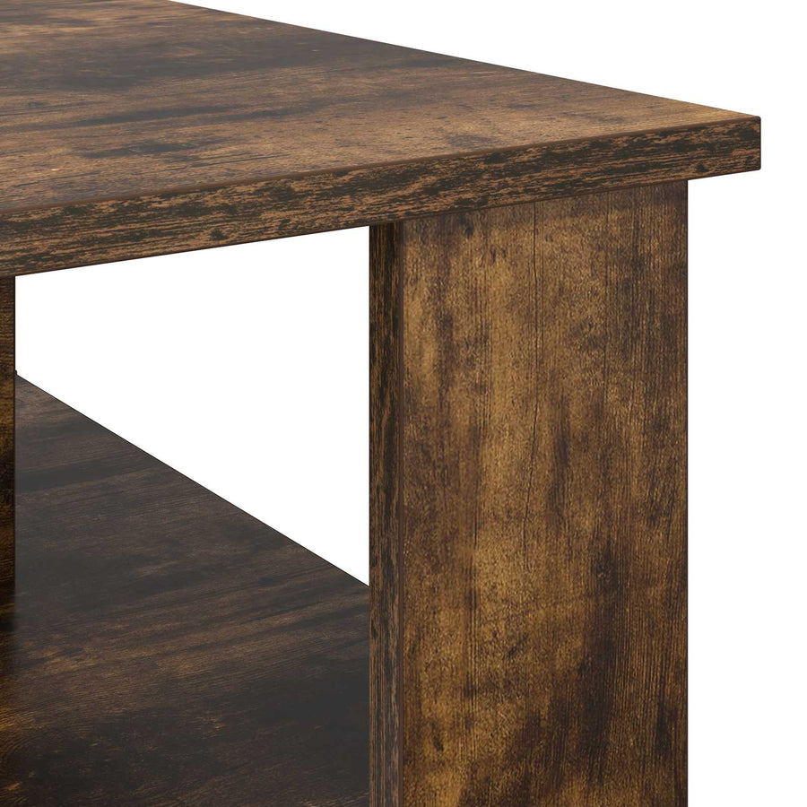 Salontafel Gerookt eiken 90 x 50 x 40 cm Bewerkt hout