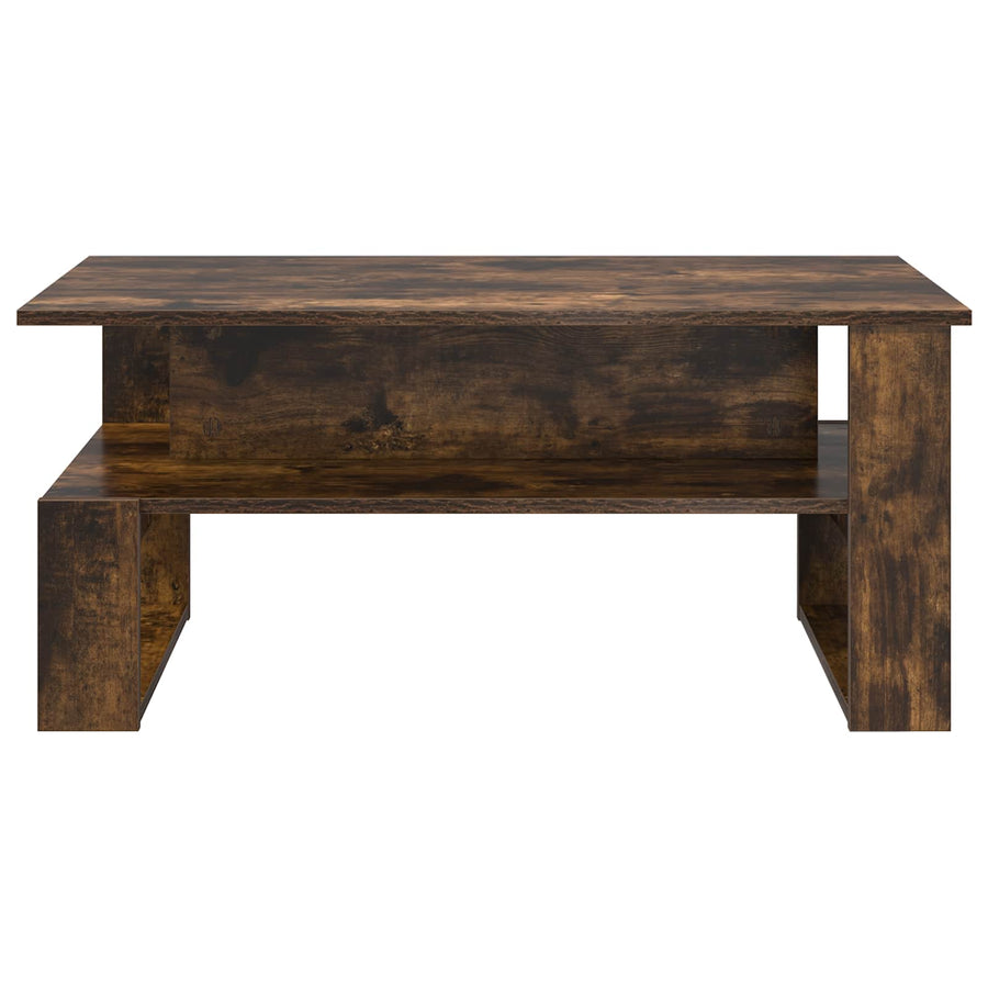 Salontafel Gerookt eiken 90 x 50 x 40 cm Bewerkt hout