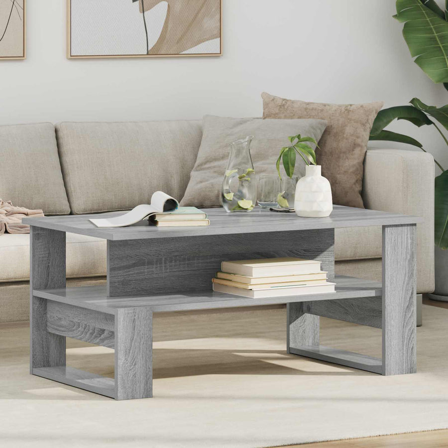 Salontafel Grijs Sonoma 90 x 50 x 40 cm Bewerkt hout