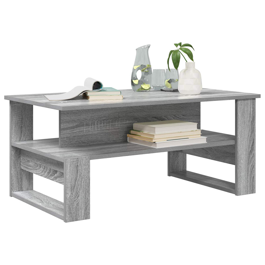 Salontafel Grijs Sonoma 90 x 50 x 40 cm Bewerkt hout