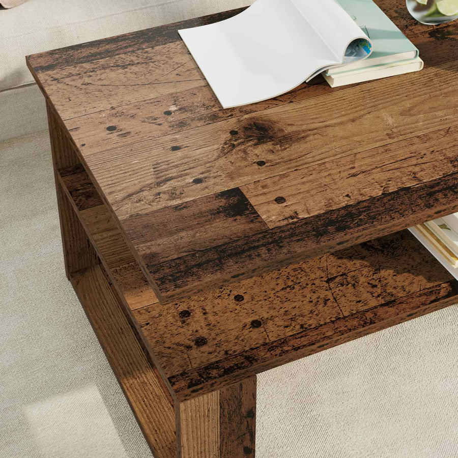 Salontafel Oudhout 90 x 50 x 40 cm Bewerkt hout