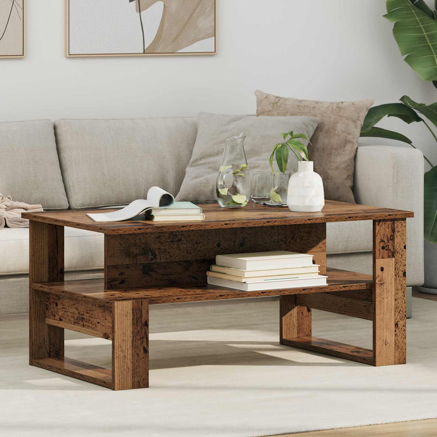 Salontafel Oudhout 90 x 50 x 40 cm Bewerkt hout