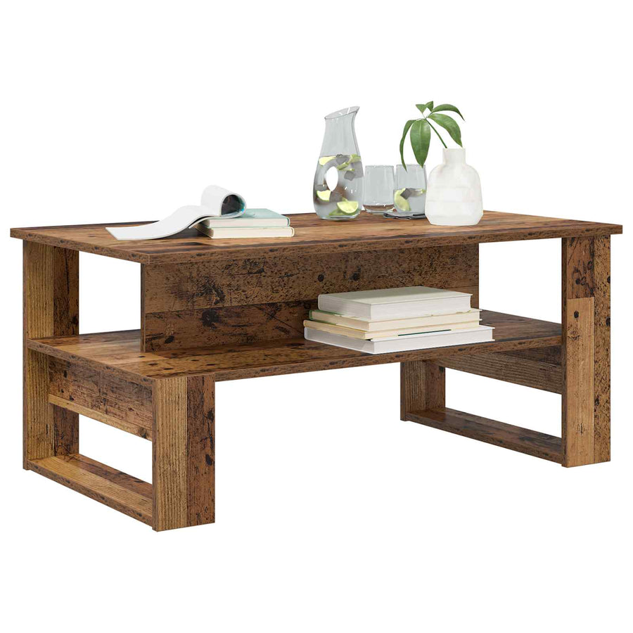 Salontafel Oudhout 90 x 50 x 40 cm Bewerkt hout