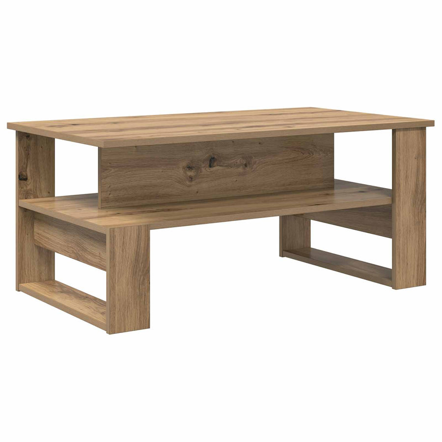Salontafel Artisan Eiken 90 x 50 x 40 cm Bewerkt hout