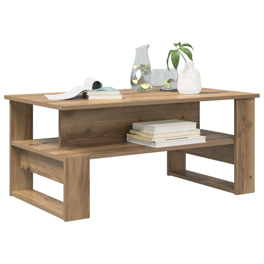 Salontafel Artisan Eiken 90 x 50 x 40 cm Bewerkt hout