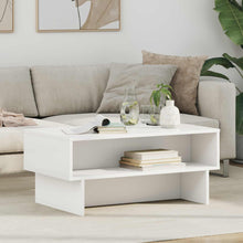 Salontafel Wit 80 x 46 x 35 cm Bewerkt hout