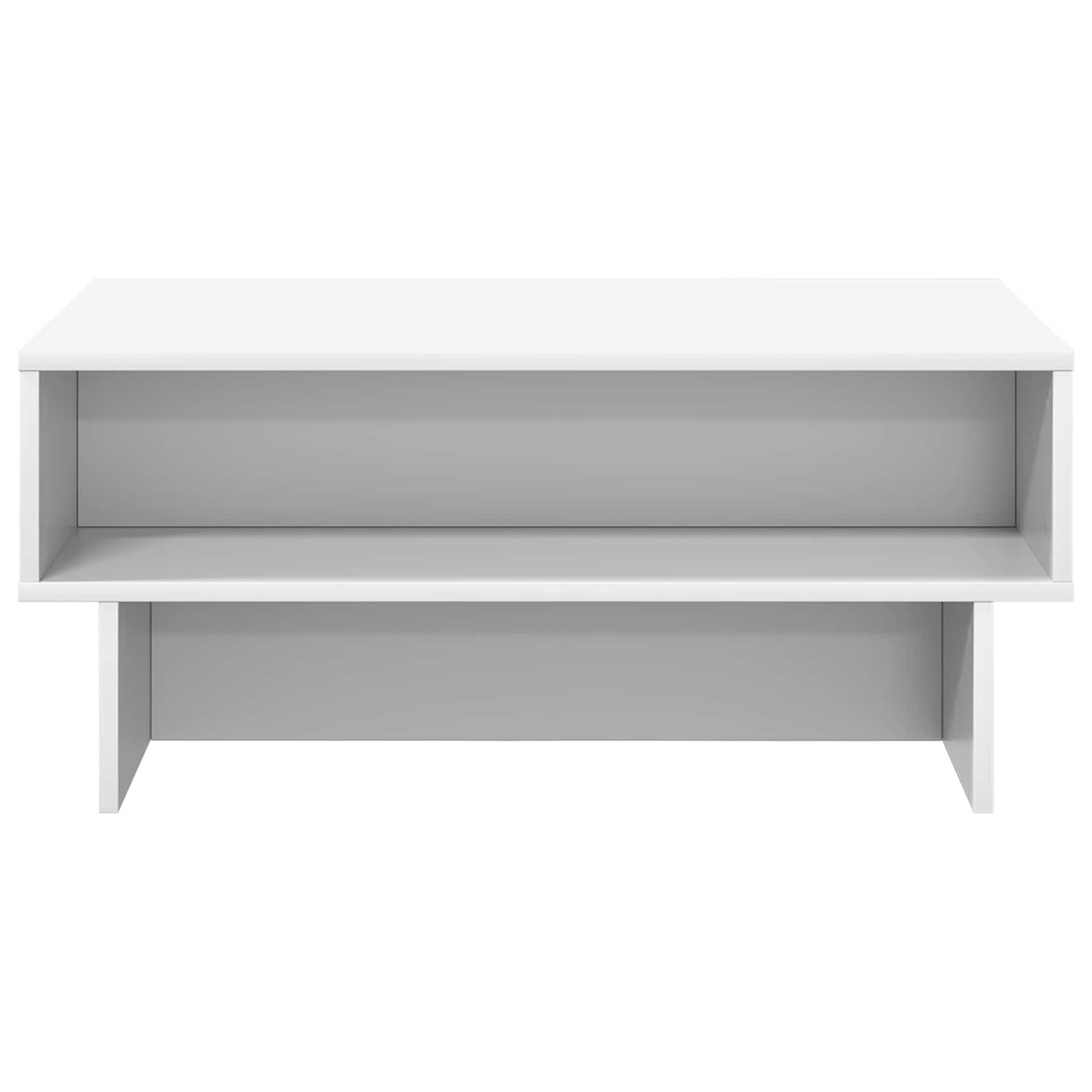 Salontafel Wit 80 x 46 x 35 cm Bewerkt hout