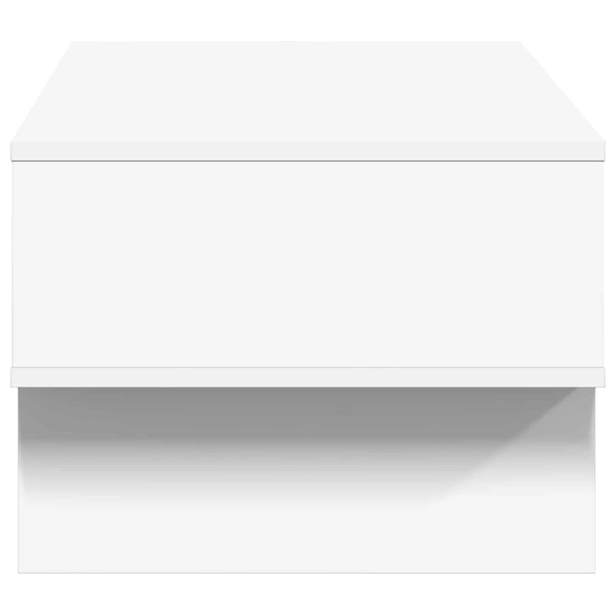 Salontafel Wit 80 x 46 x 35 cm Bewerkt hout