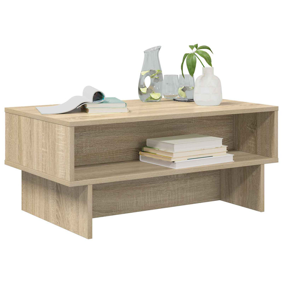 Salontafel Sonoma Eiken 80 x 46 x 35 cm Bewerkt hout